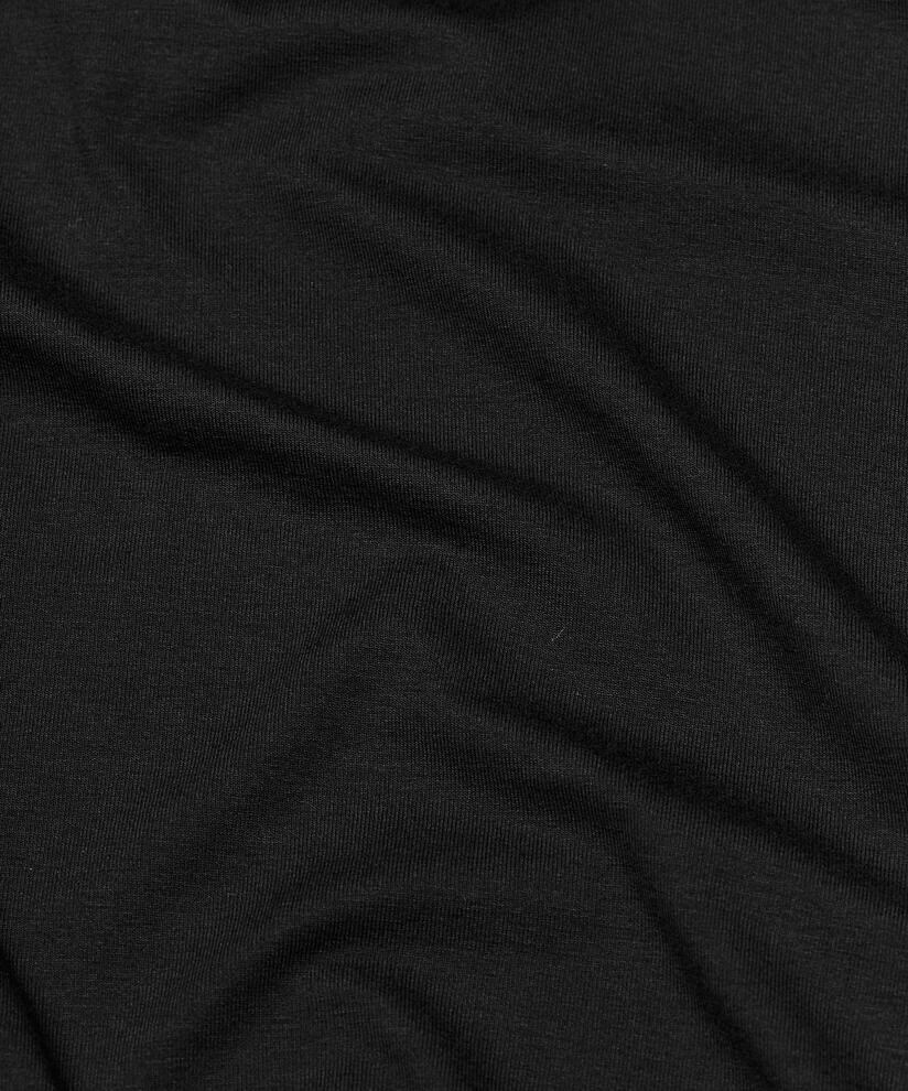 T-Shirt mit V-Ausschnitt aus weichem Jersey, Black