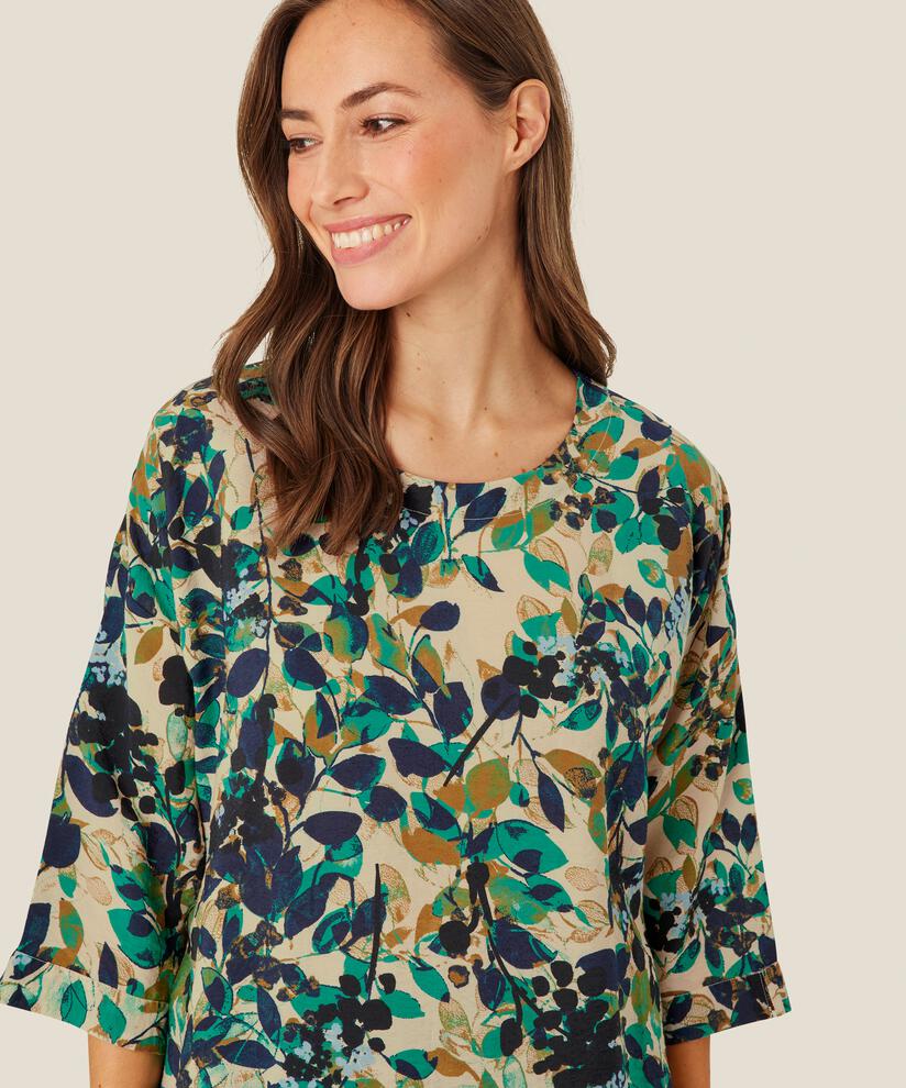 Viskosebluse Mit 3/4 Ärmeln, Greenlake