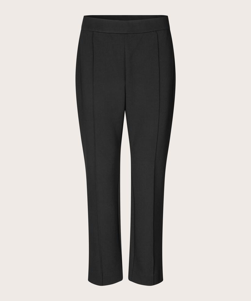 Leggings in schwerer Jersey-Qualität mit eingenähten Bügelfalten, Black