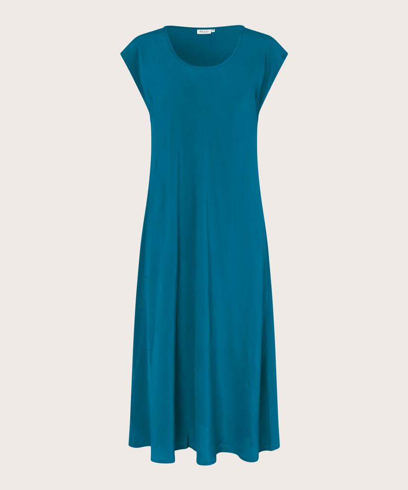 Viskosekleid mit Rundhalsausschnitt und kurzen Ärmeln, Celestial
