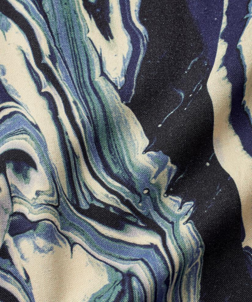 Viskose-Hemdblusenkleid mit Bindegürtel, Wisteria