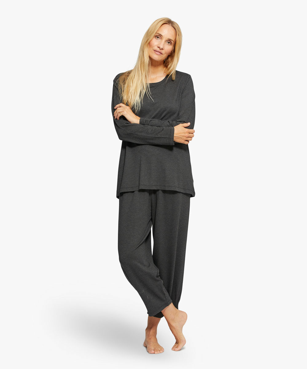 Jogginghose aus weichem Jersey, D. Grey mel.