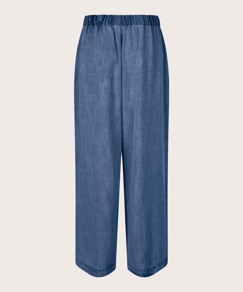 Weiche Jeanshose mit elastischem Bund und Eingrifftaschen, Washed denim