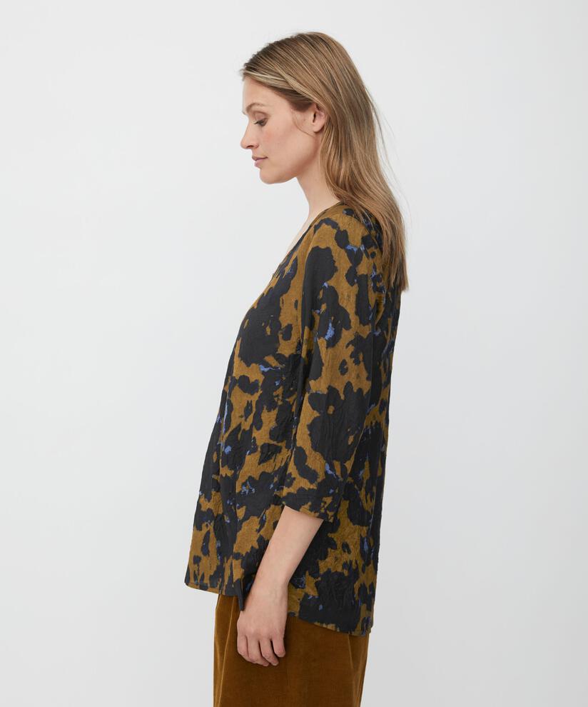 Bedruckte Viskosebluse Mit V-ausschnitt, Breen