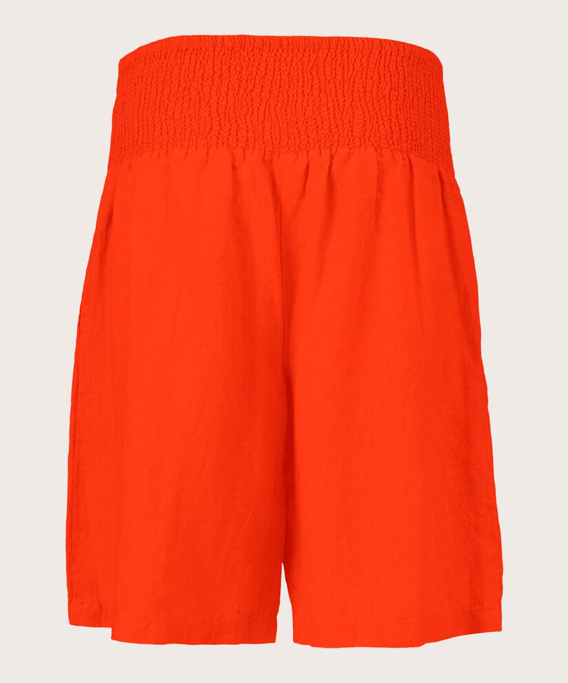 Leinenshorts Mit Gesmoktem Gummizug Hinten, Orange com
