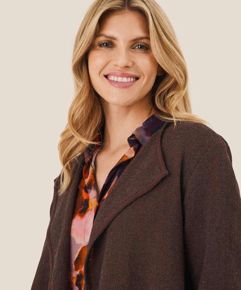 Kurze Jacke Aus Bouclé, Coffee Bean