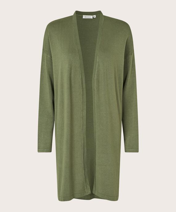 Feinstrick-cardigan Mit Geradem Schnitt, D. Lichen Green