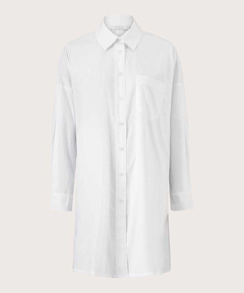Button-Down-Hemdbluse aus Baumwolle, White