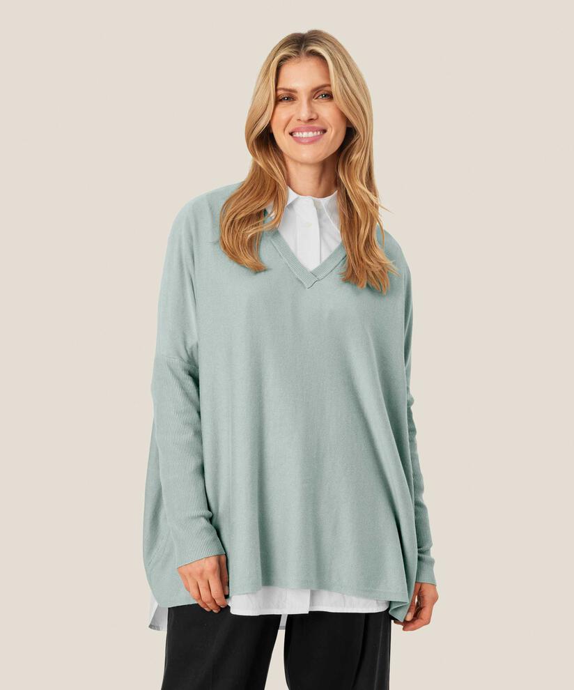 Strickpullover Mit V-ausschnitt Und Schmalen Ärmeln, Ether