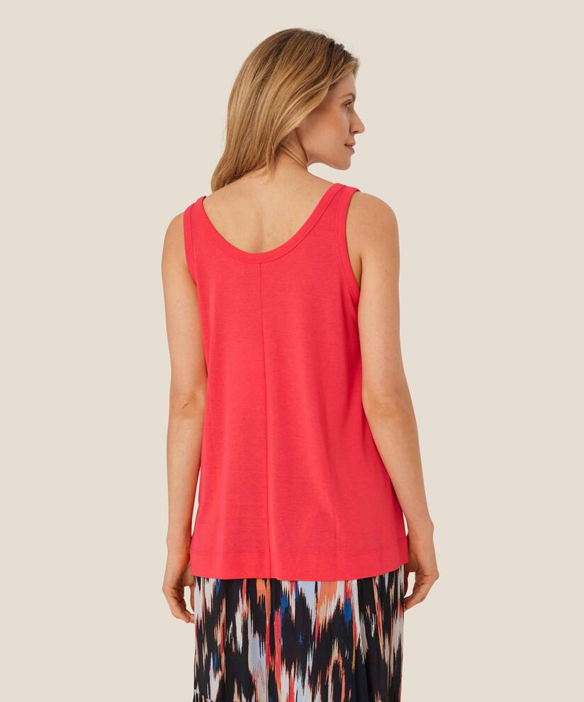 Jersey-Tanktop mit Rundhalsausschnitt, Hibiscus