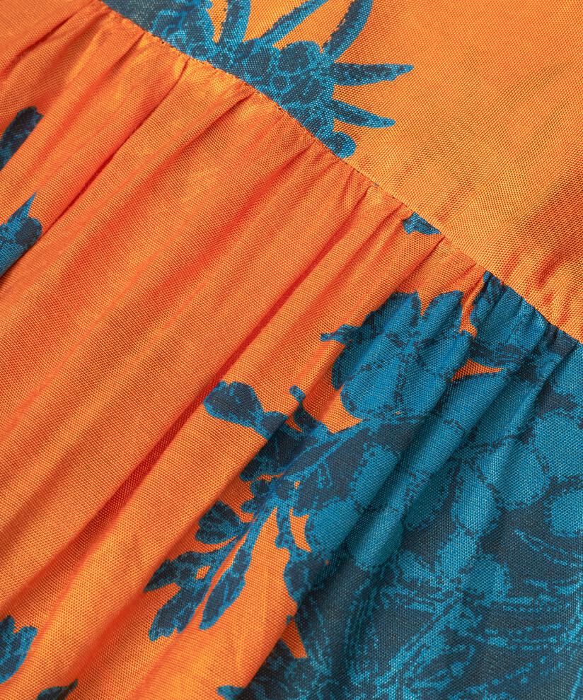Viskose-Top mit Bindebändern am Hals, Russ Orange