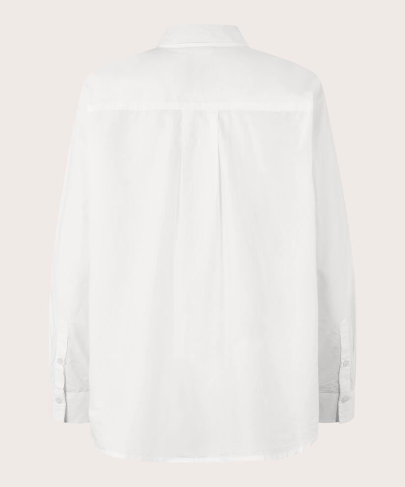 Button-down-hemdbluse Aus Baumwolle, White