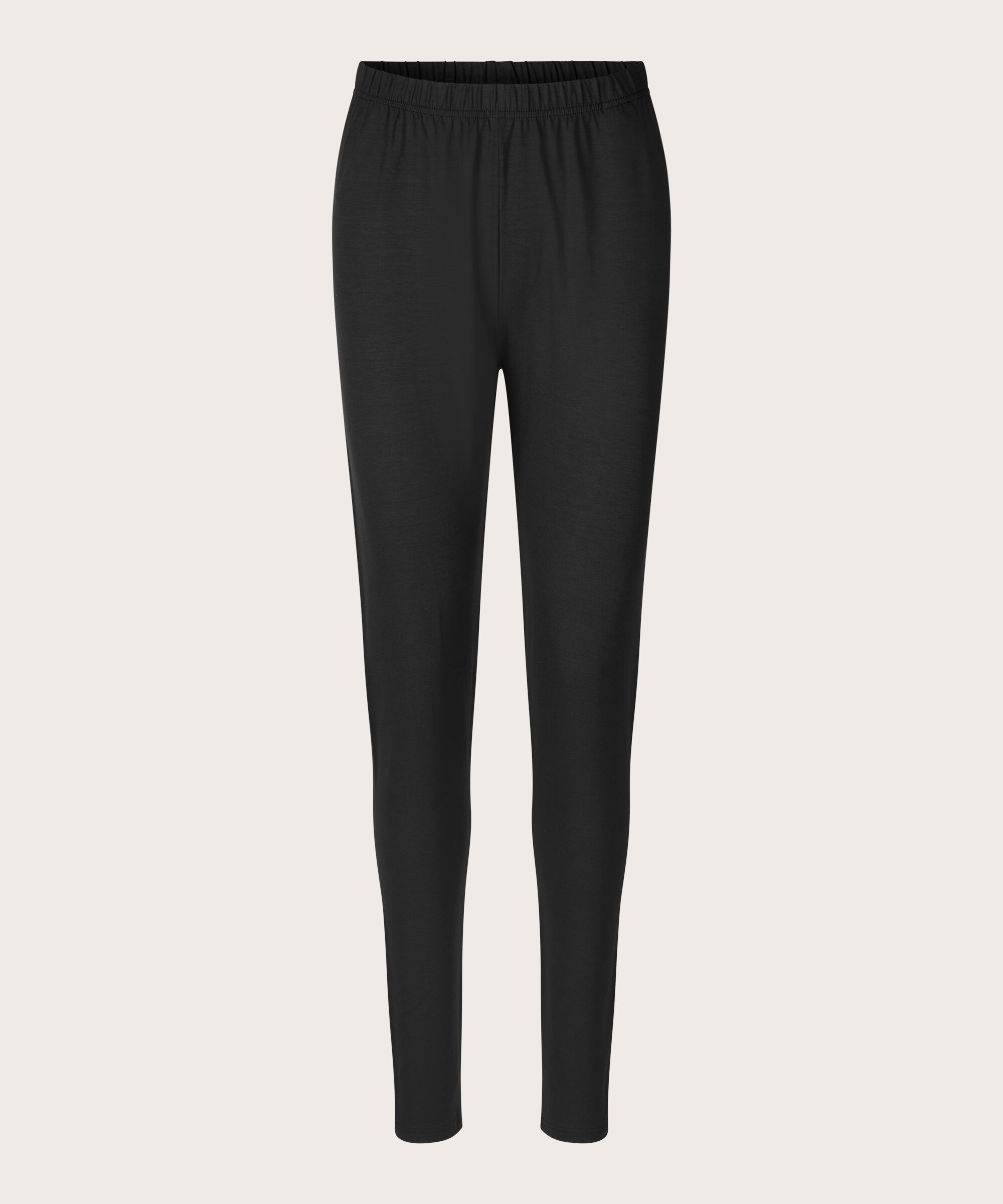 Lange Leggings Aus Weichem Jersey, Black