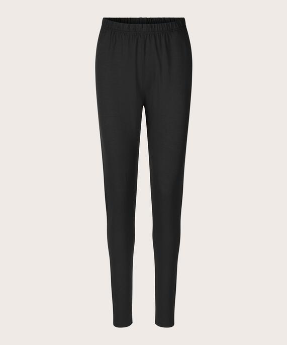 Lange Leggings Aus Weichem Jersey, Black