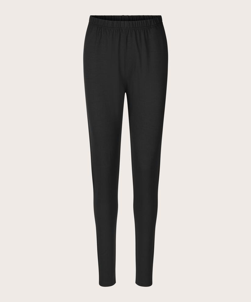 Lange Leggings Aus Weichem Jersey, Black