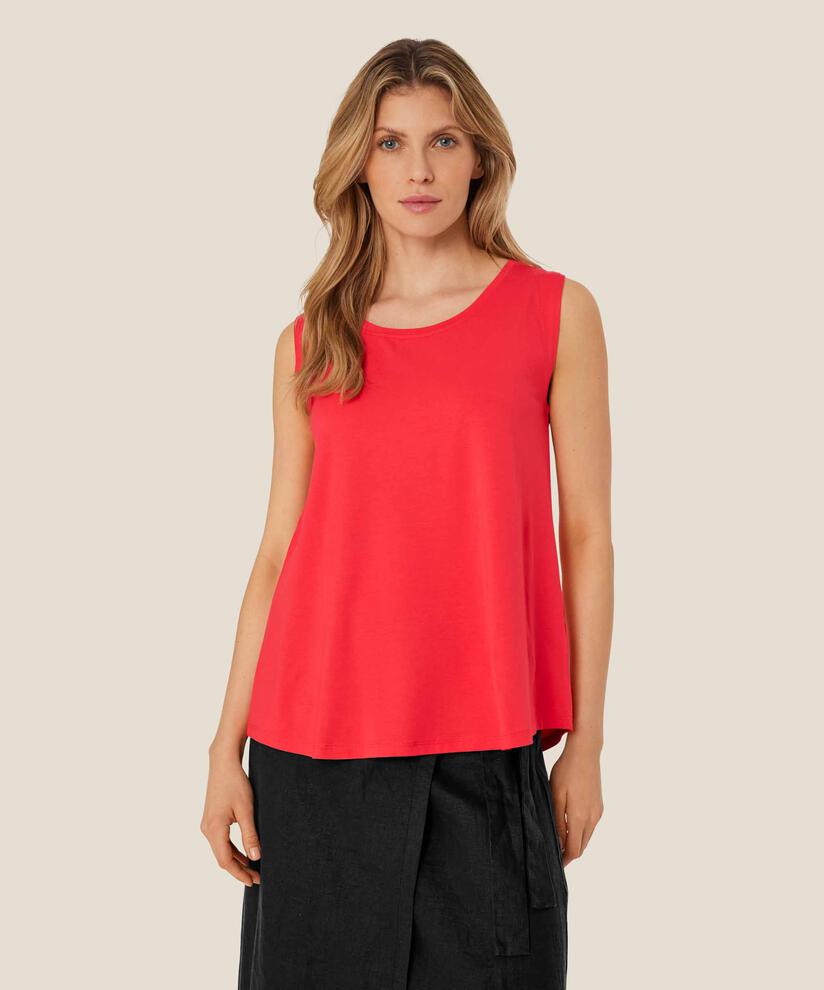 Ärmelloses Jersey-top, Hibiscus