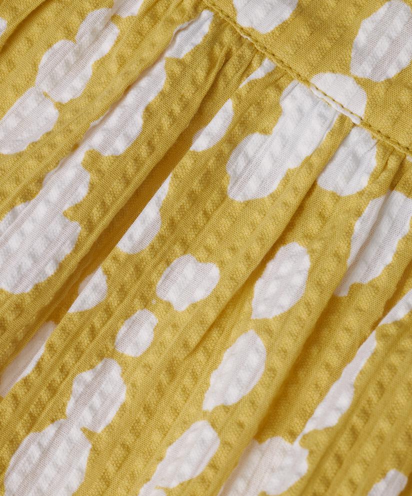 Bedrucktes Baumwolltop mit breiten Trägern, Oil Yellow