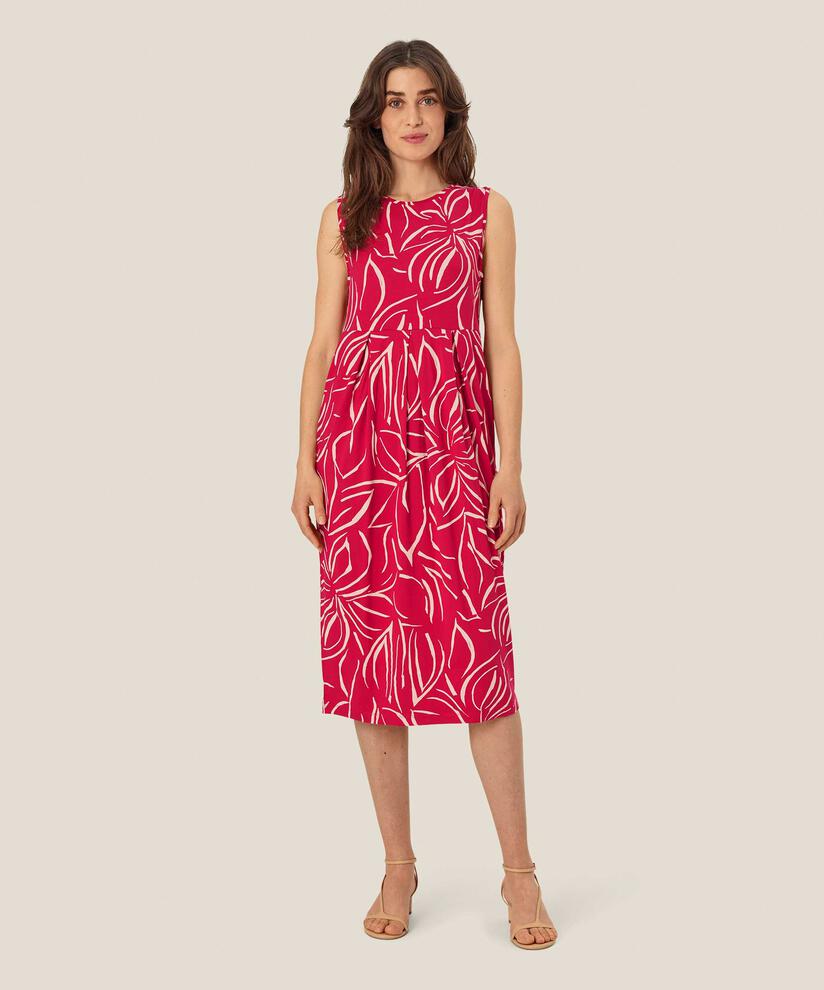 ärmelloses Tulpenkleid mit Eingrifftaschen, Persian Red