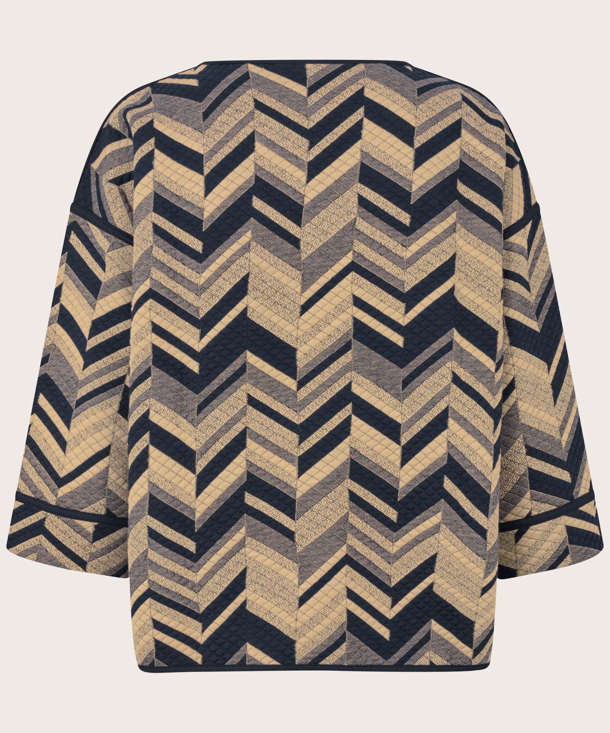 Shirt Mit 3/4-ärmeln Aus Strukturiertem Jersey, Travertine