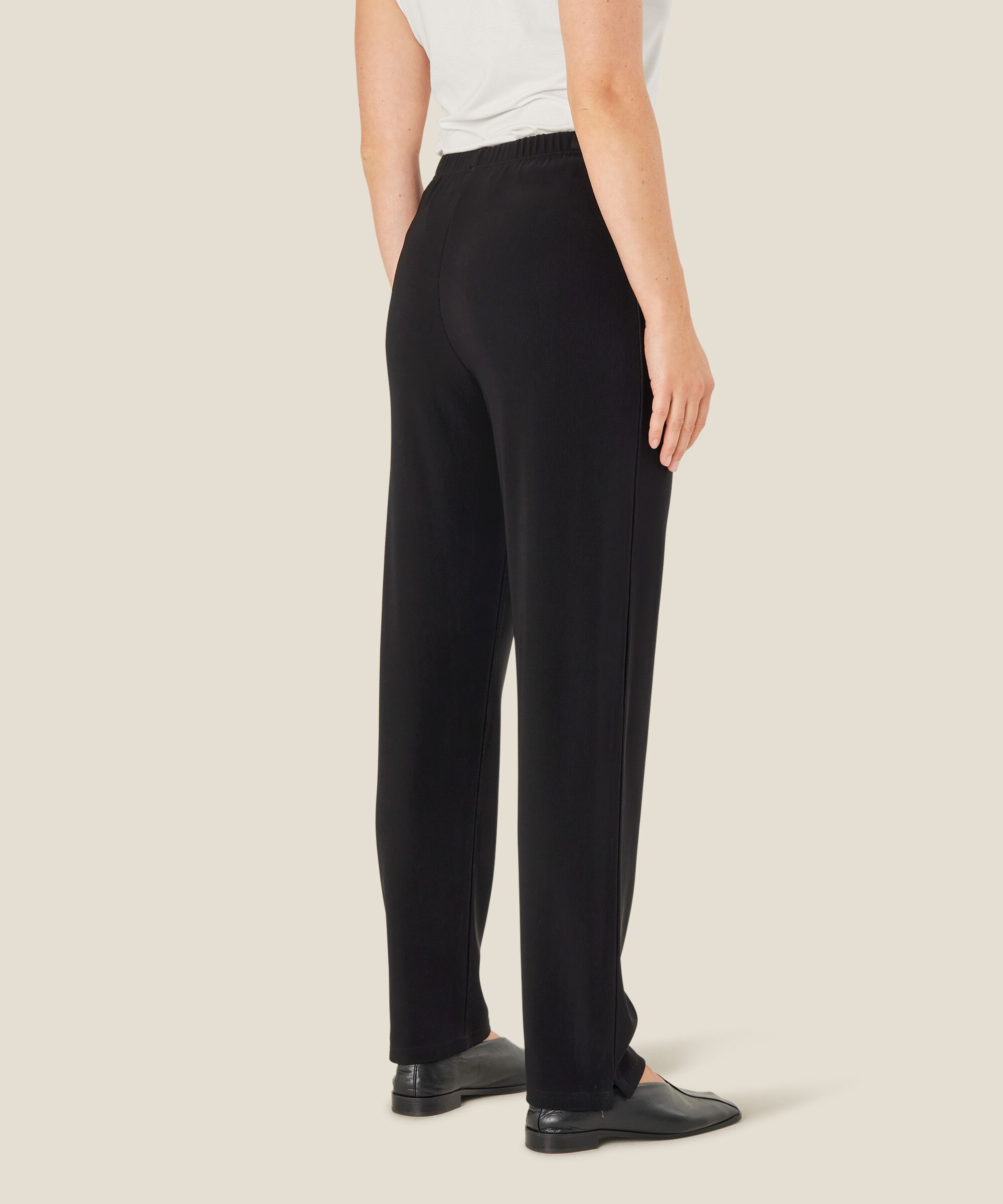 Stretchhose in Rippqualität, Black
