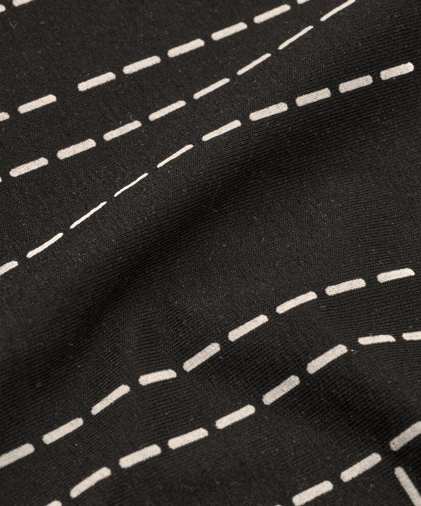Bedrucktes Jersey-Top mit langen Ärmeln, Black