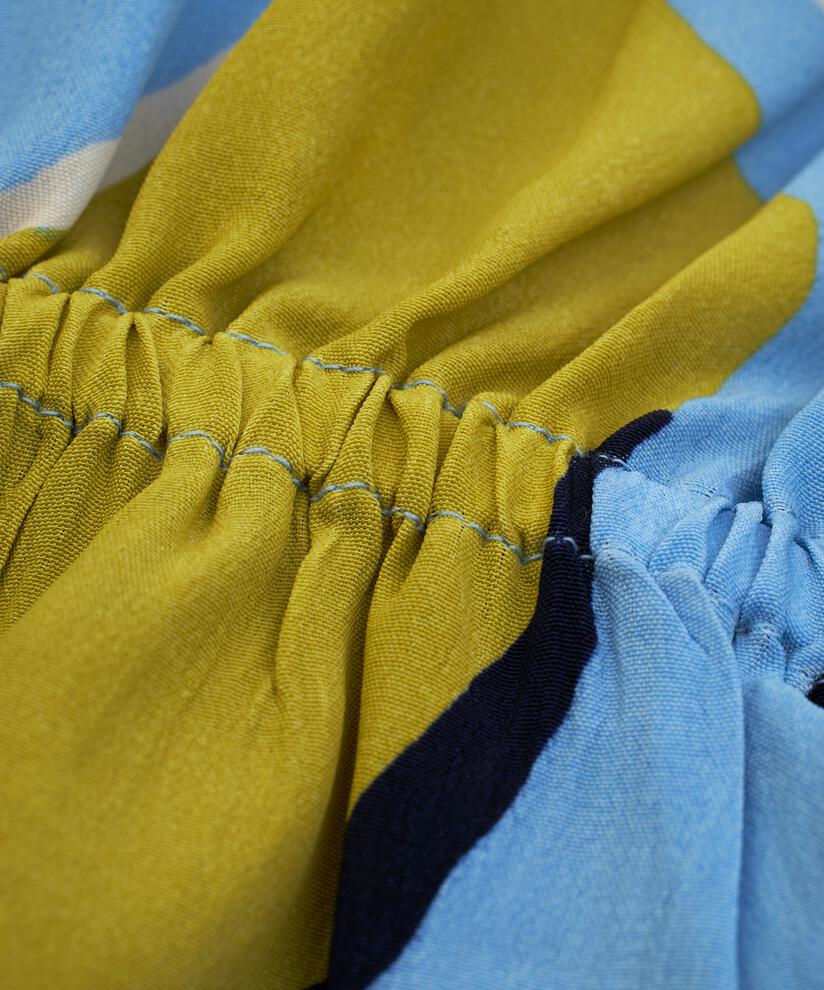Langärmliges Viskosekleid mit seitlichen Bändern, Oasis
