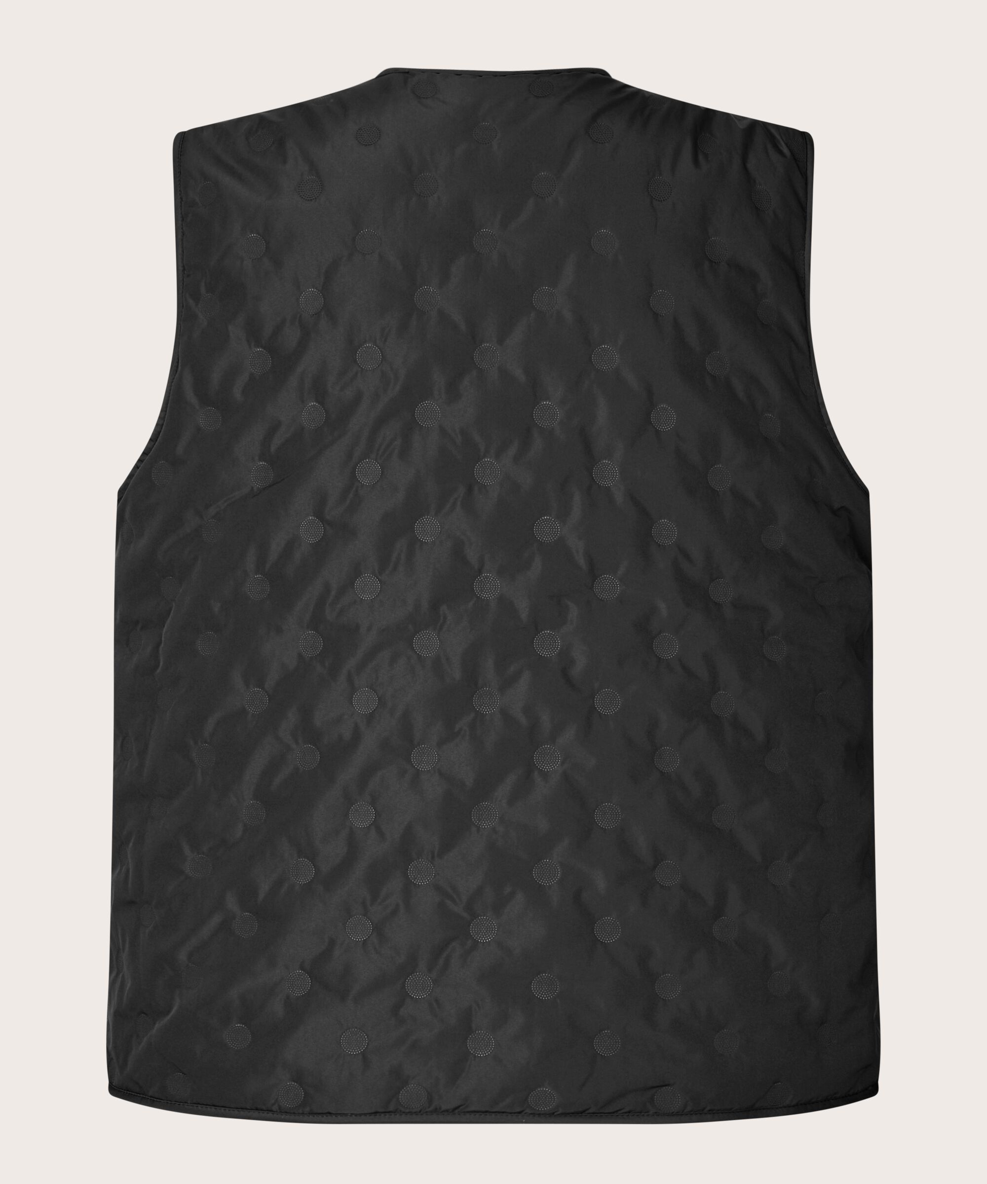 Steppweste mit Druckknopfverschluss, Black