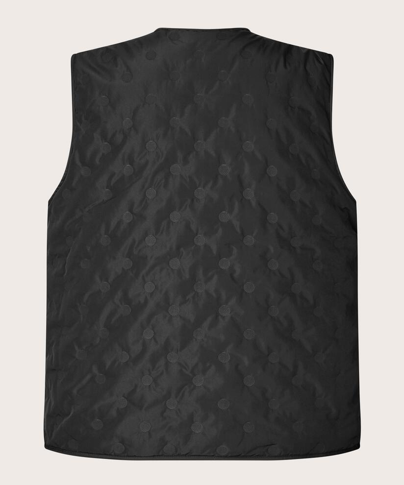 Steppweste mit Druckknopfverschluss, Black