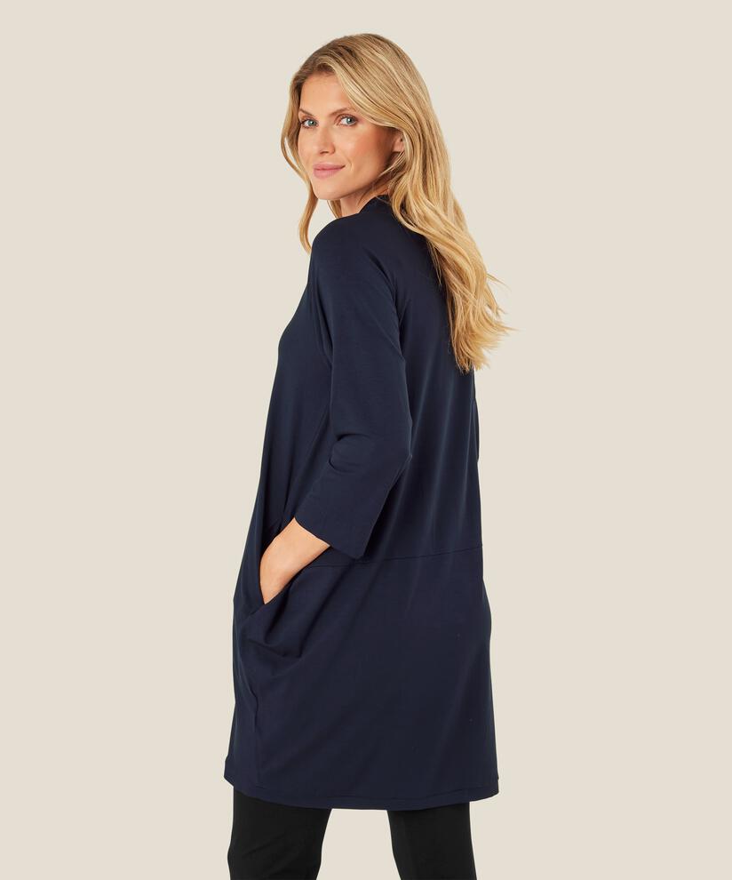 Jersey-tunika Mit 3/4-ärmeln, Navy