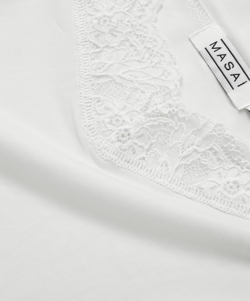 Tanktop mit Spitzendetail, Cream