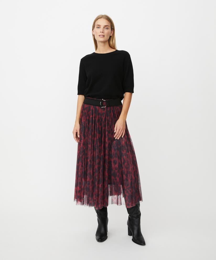 elastischer Gürtel mit silberner Schnalle, Black