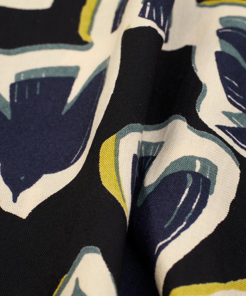 Kleid Aus Viskose Mit Knopf Am Hals, Maritime Blue