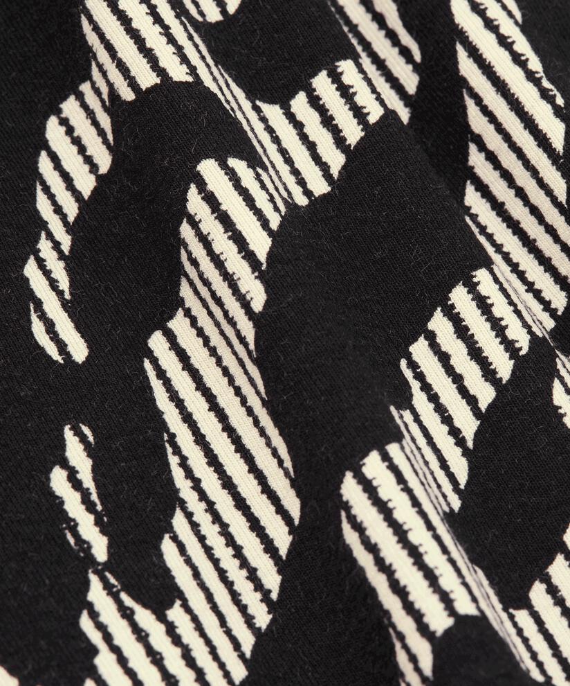 Bedruckte Tunika Mit Langen Ärmeln, Black