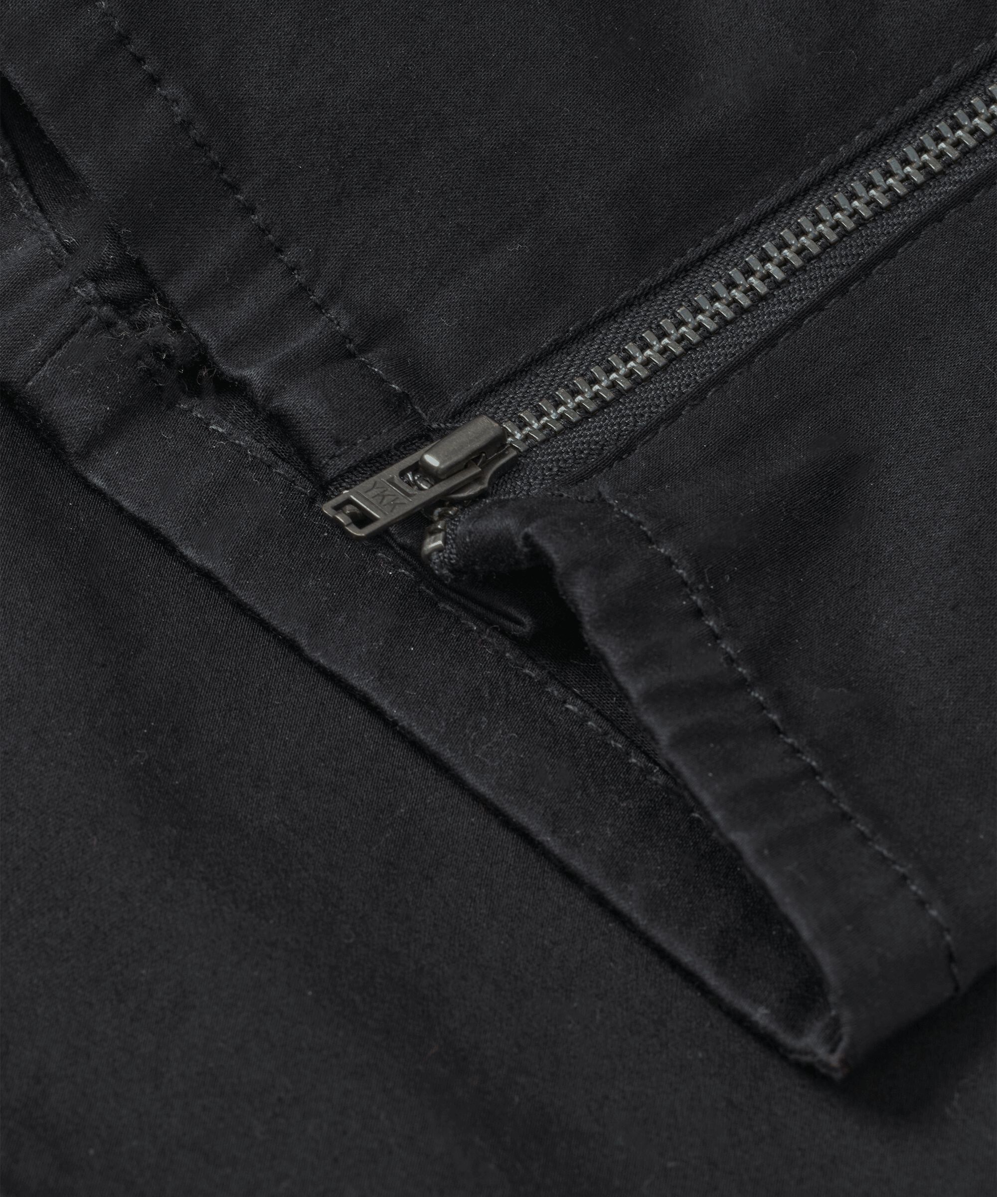 Knöchellange Hose Aus Baumwollstretch, Black