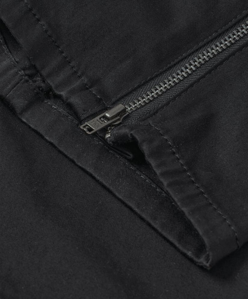 Knöchellange Hose Aus Baumwollstretch, Black