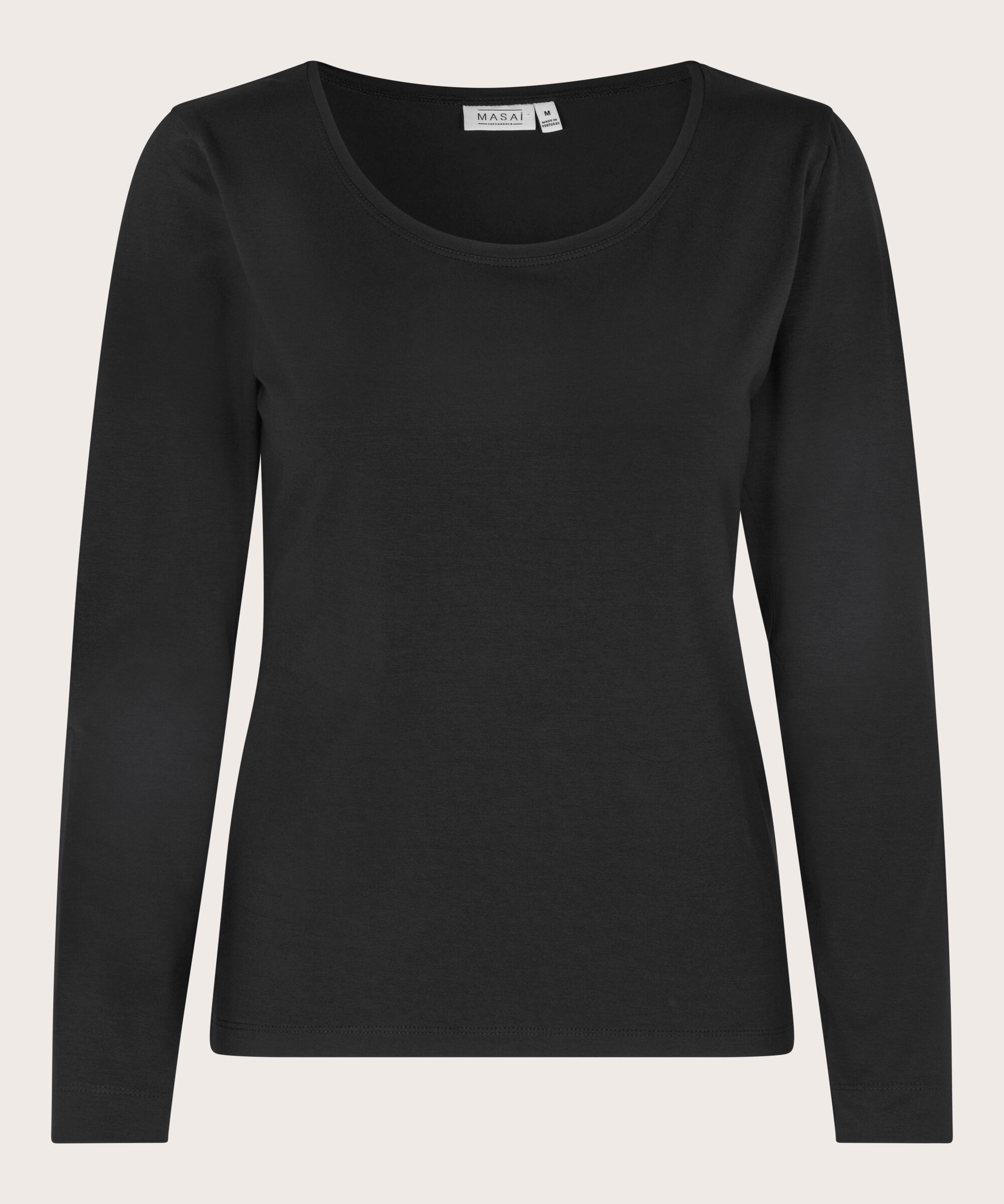 Weiches Jersey-top Mit Langen Ärmeln, Black