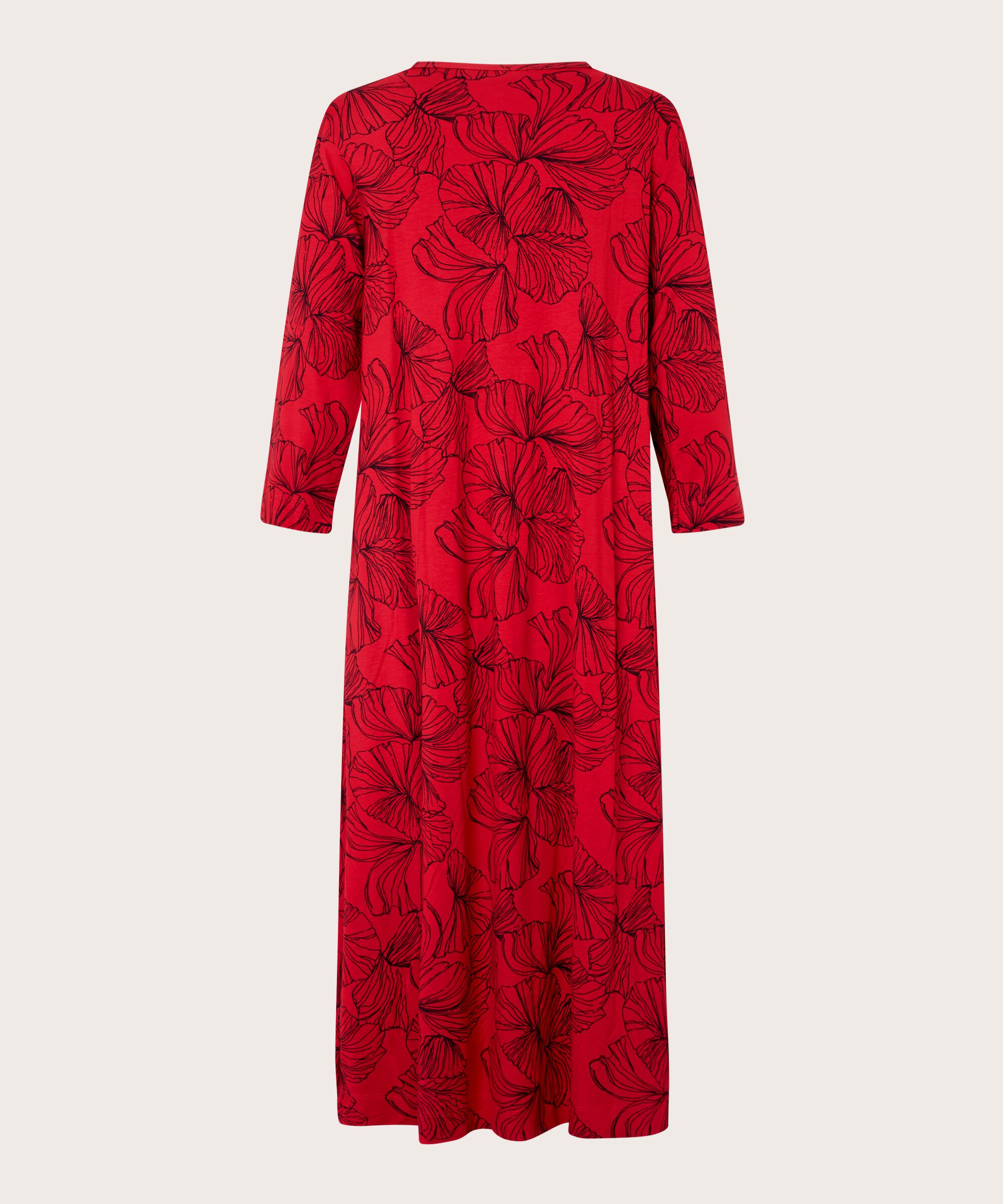Bedrucktes Jerseykleid mit Falten vorne, Haute Red