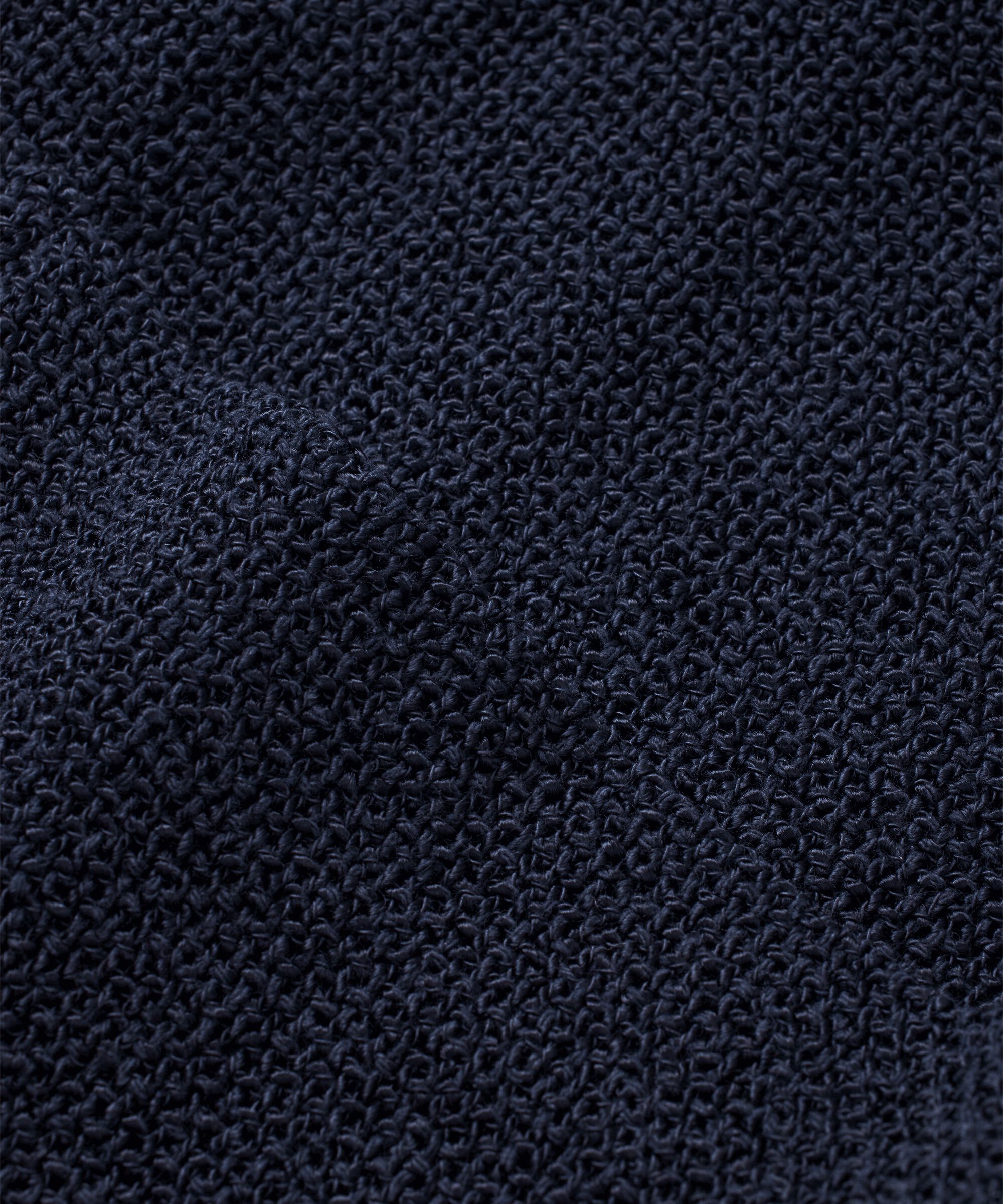Lange Jacke Aus Bouclé, Navy