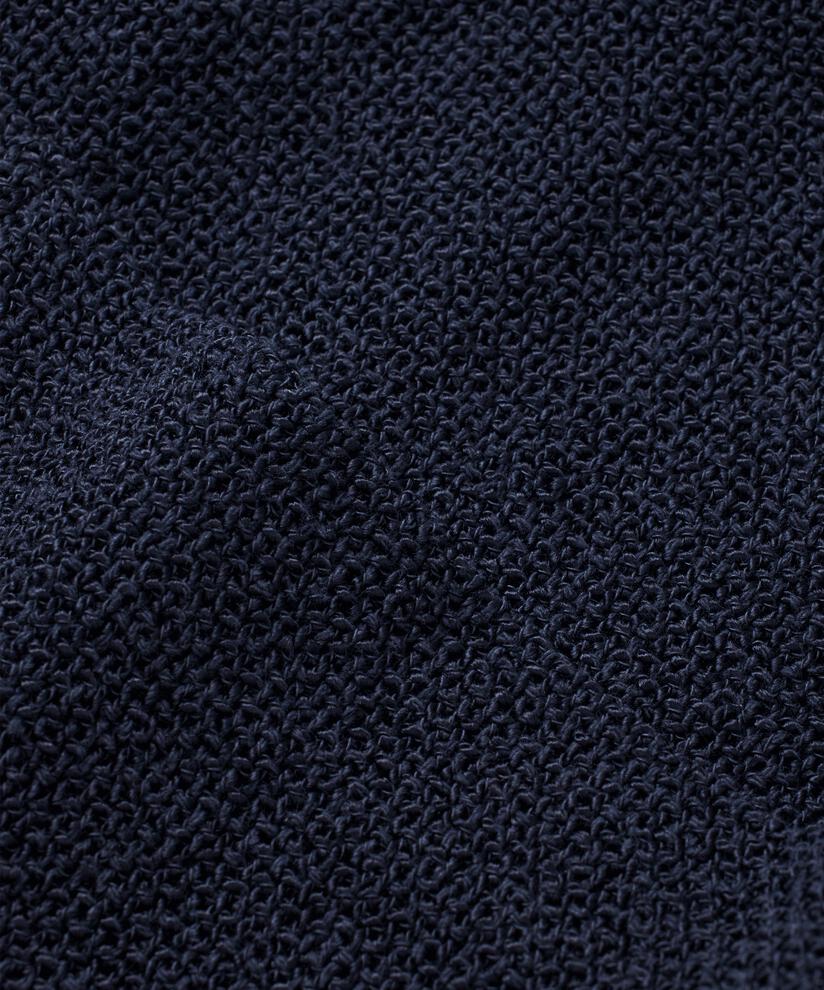Lange Jacke Aus Bouclé, Navy