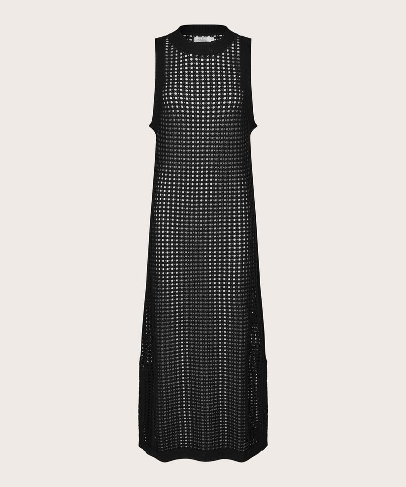 Strickkleid aus weicher Baumwolle, Black