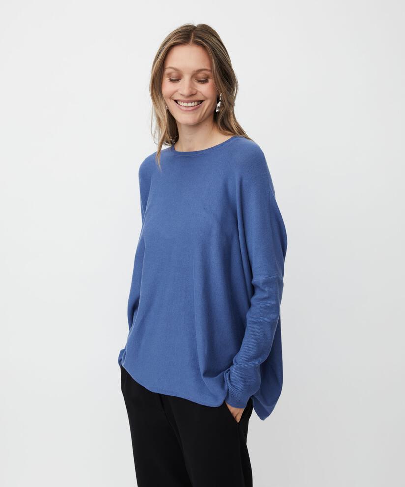 Oversize-pullover Mit Schmalen Ärmeln, Bijou Blue