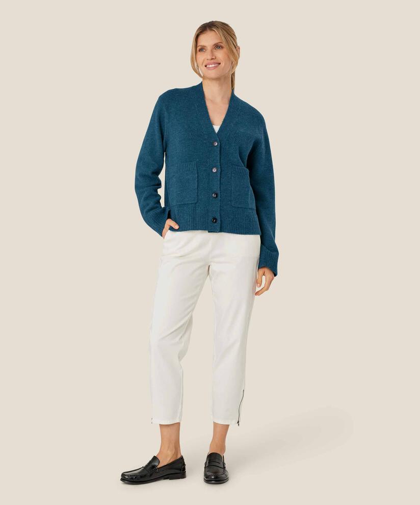 klassischer Cardigan aus Wollmischung, Reflect Pond