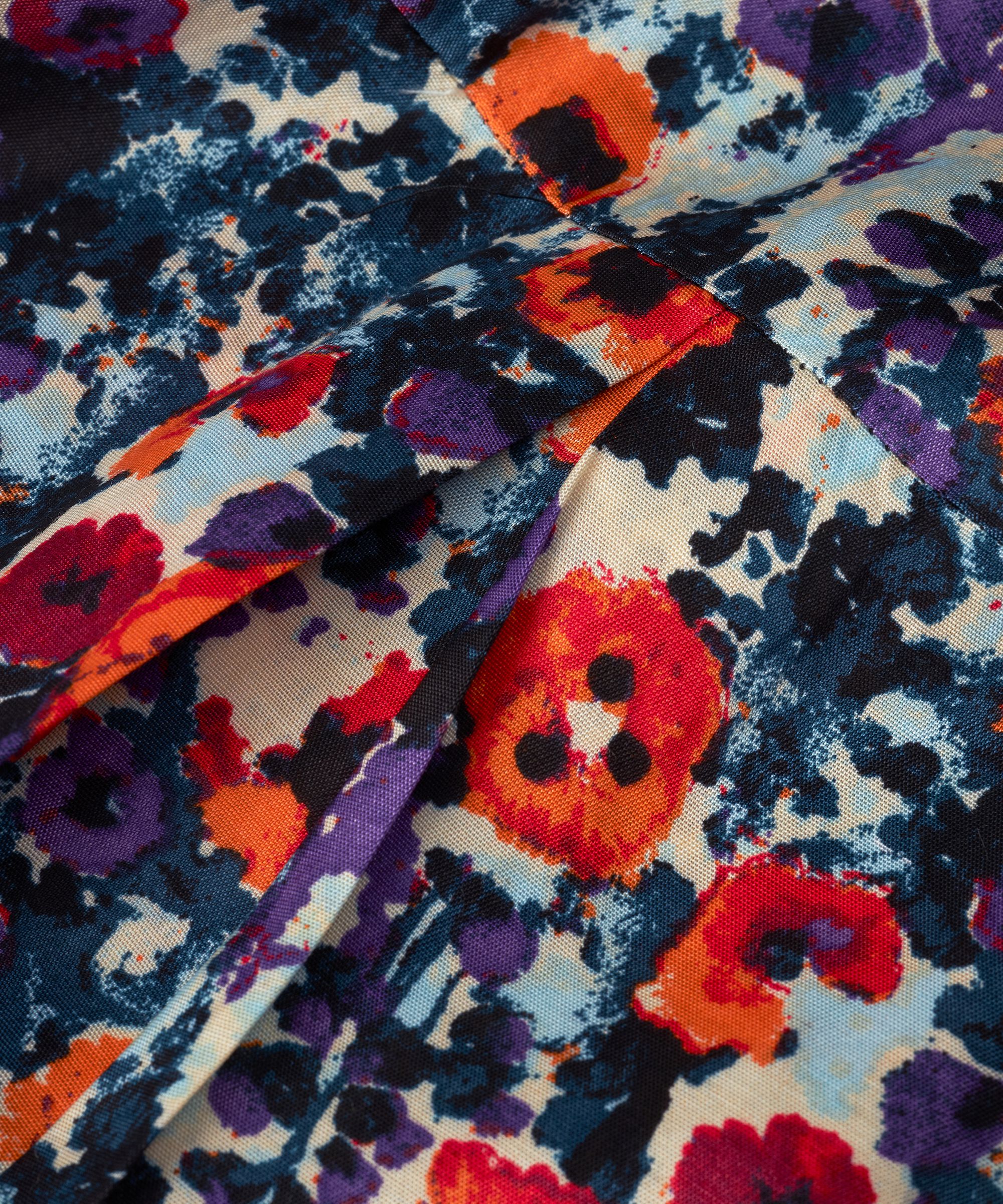 Kleid Aus Bedruckter Viskose Mit V-ausschnitt, Meadow Violet