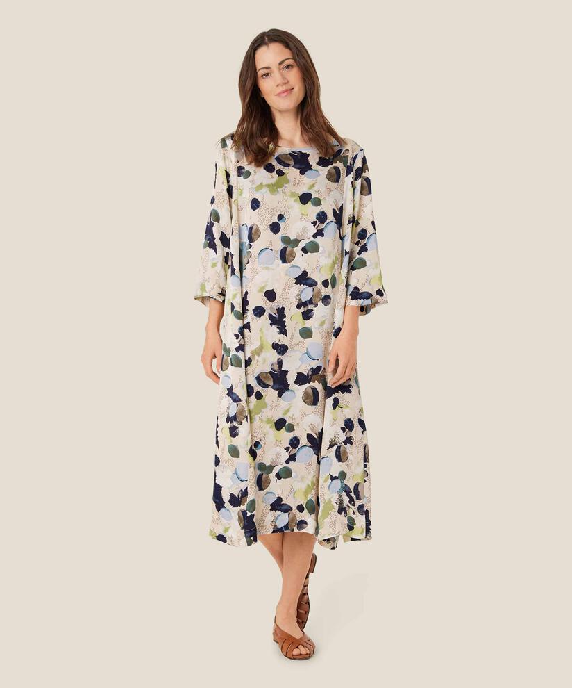 Kleid Aus Viskose Mit Knopf Am Hals, Fog