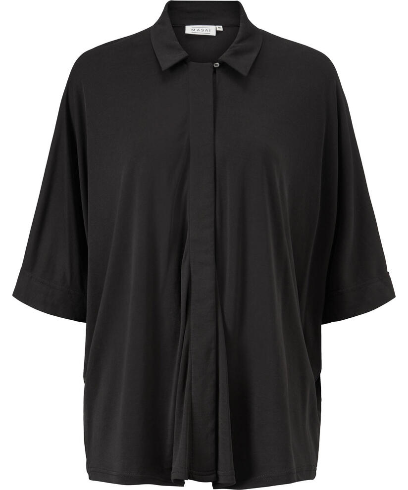 Irana JERSEY Hemdbluse, Black
