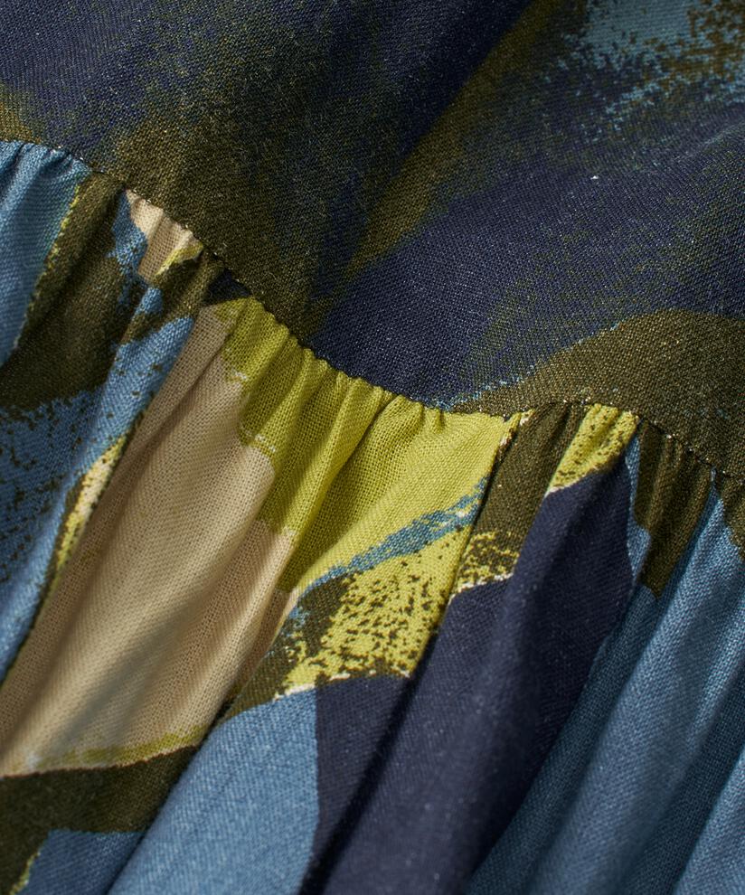 Viskosebluse Mit V-ausschnitt, Proven Blue
