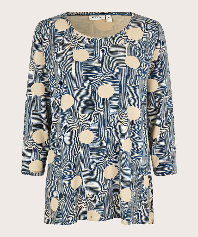 Bedrucktes Jersey-top Mit Rundhalsausschnitt, Sargasso Sea