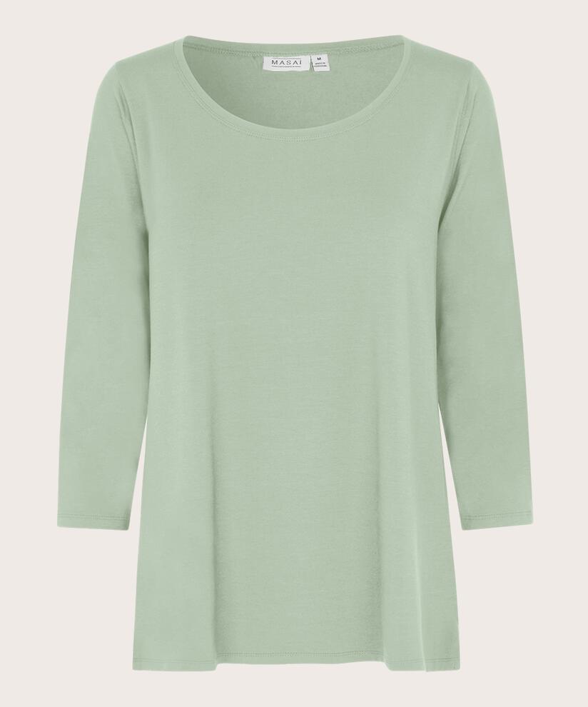Shirt mit rundem Hals, Frosty Green