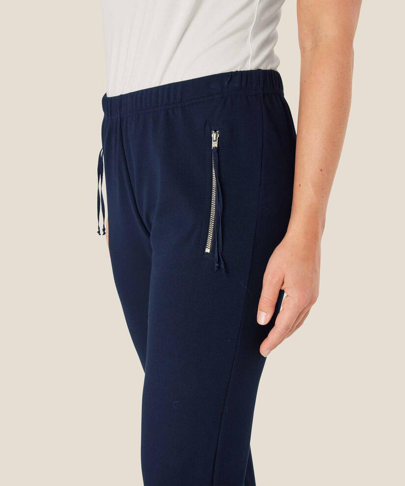 Knöchellange Hose aus Jersey, Navy
