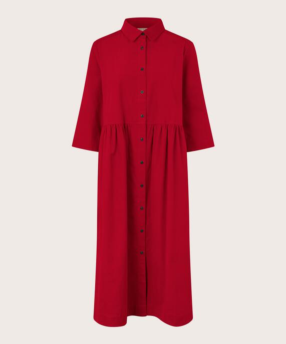 Samthemdkleid Mit 3/4-ärmeln, Scarlet Sage